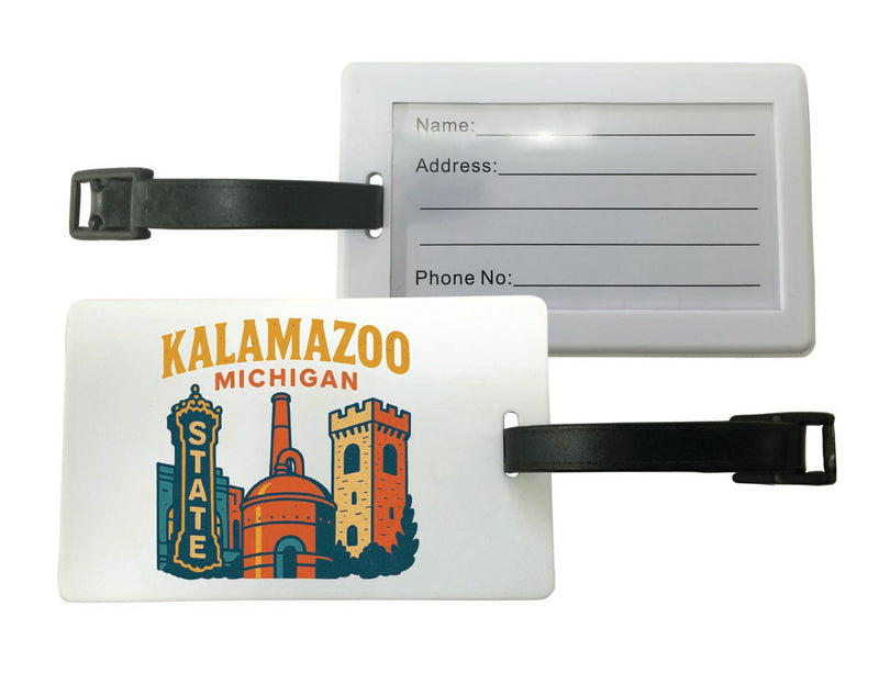 Kalamazoo Michigan Vintage Design Souvenir Luggage Tag
