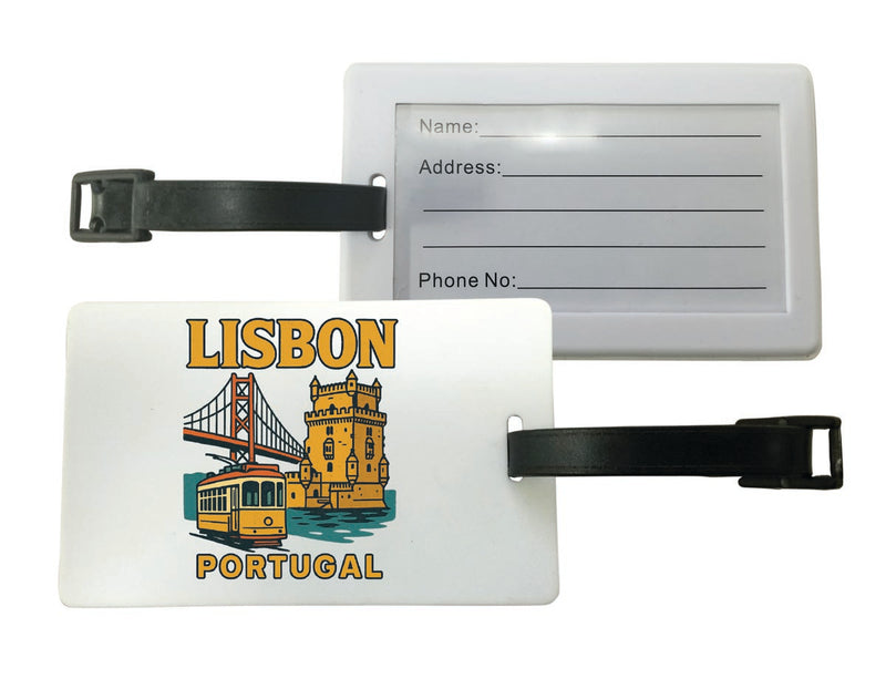 Lisbon Portugal Vintage Design Souvenir Luggage Tag