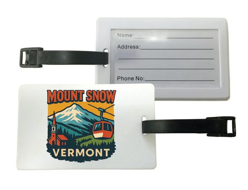 Mount Snow Vermont Vintage Design Souvenir Luggage Tag