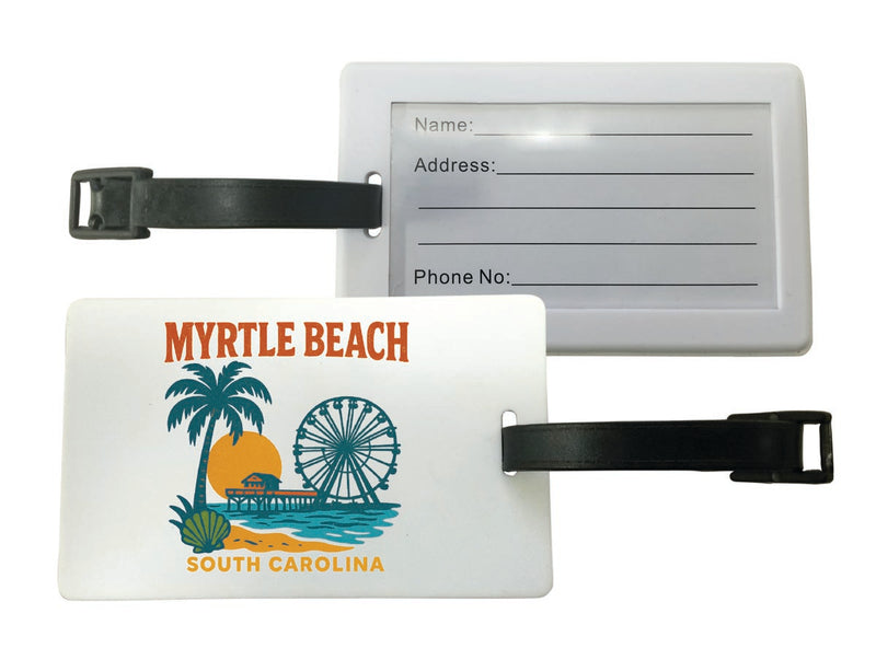 Myrtle Beach South Carolina Vintage Design Souvenir Luggage Tag