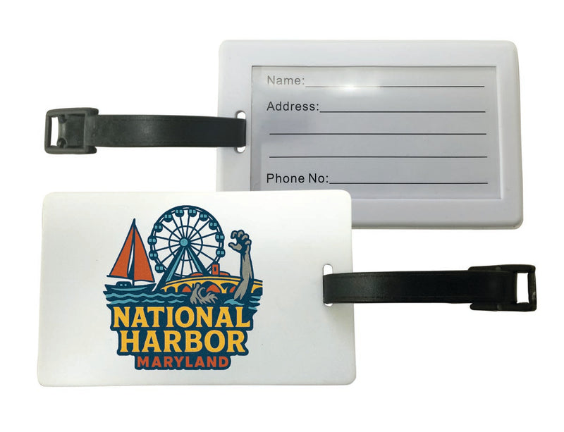 National Harbor Maryland Vintage Design Souvenir Luggage Tag
