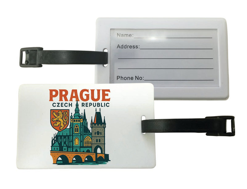 Prague Czech Republic Vintage Design Souvenir Luggage Tag