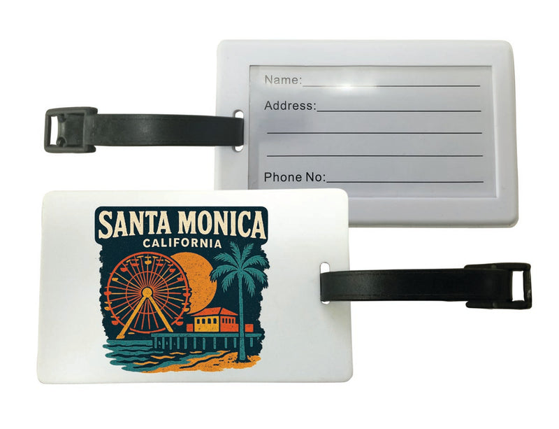 Santa Monica California Vintage Design Souvenir Luggage Tag