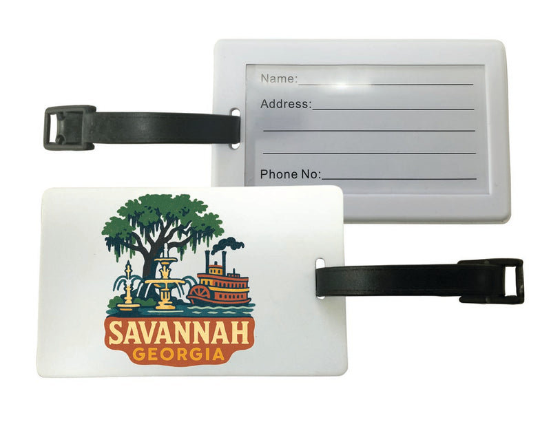 Savannah Georgia Vintage Design Souvenir Luggage Tag