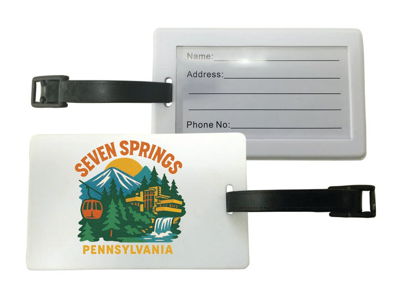 Seven Springs Pennsylvania Vintage Design Souvenir Luggage Tag
