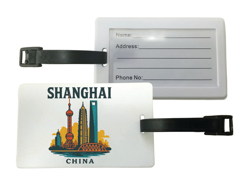 Shanghai China Vintage Design Souvenir Luggage Tag