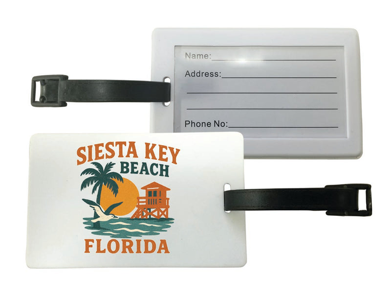 Siesta Key Beach Florida Vintage Design Souvenir Luggage Tag