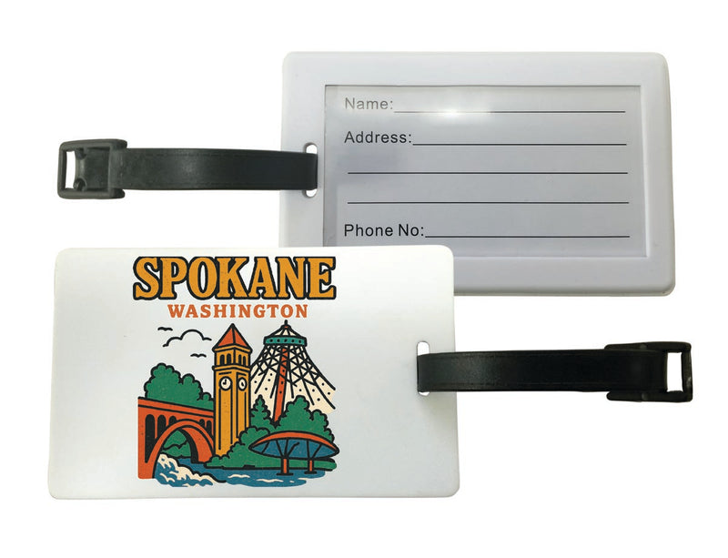 Spokane Washington Vintage Design Souvenir Luggage Tag
