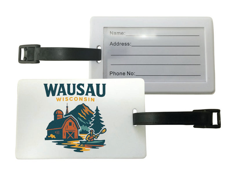 Wausau Wisconsin Vintage Design Souvenir Luggage Tag