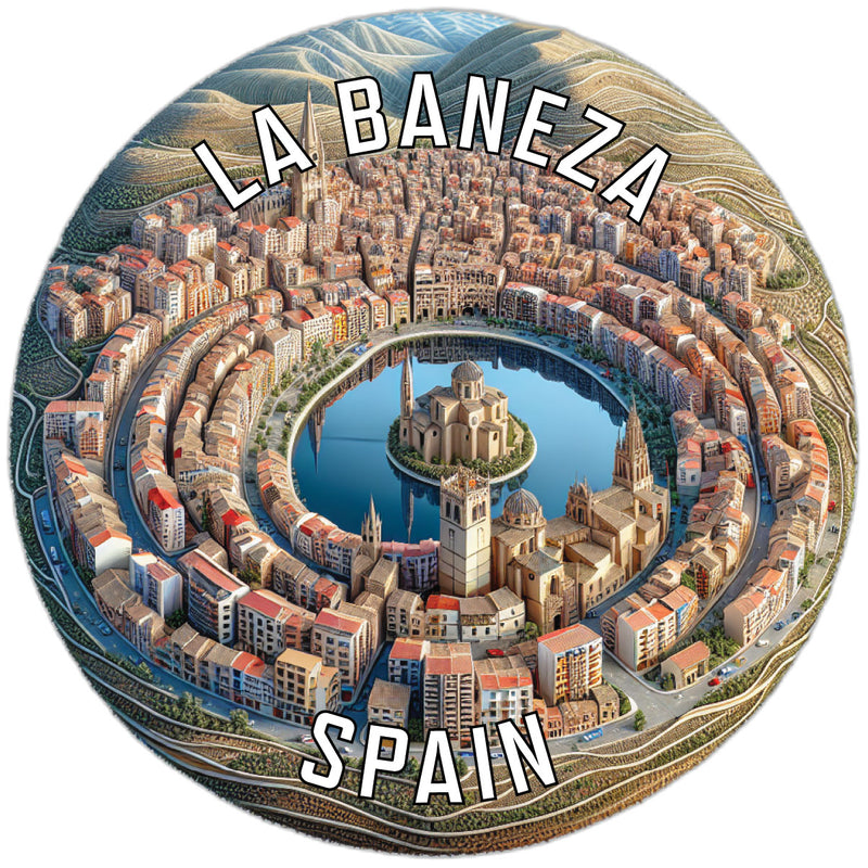 La Baneza Spain Souvenir Die Cut Flat Magnet 3-Inch