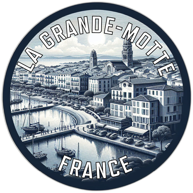 La Grande Motte France Souvenir Die Cut Flat Magnet 4-Inch