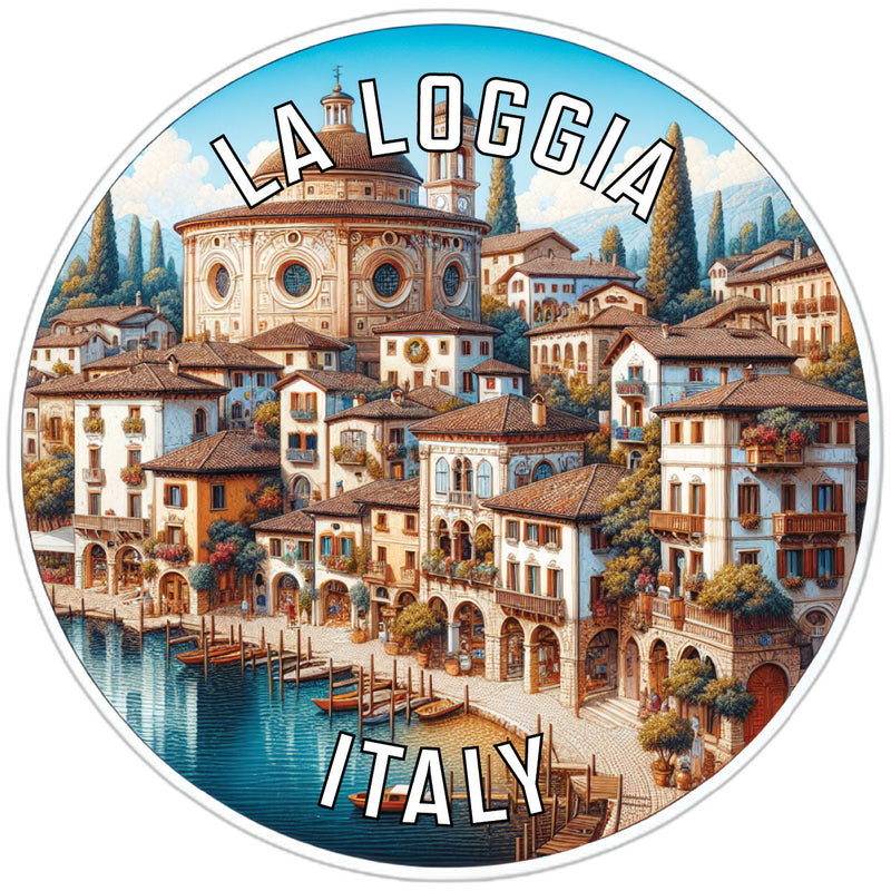 La Loggia Italy Souvenir Die Cut Flat Magnet 3-Inch