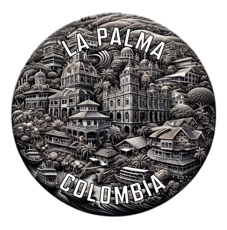 La Palma Colombia Souvenir Die Cut Flat Magnet 6-Inch