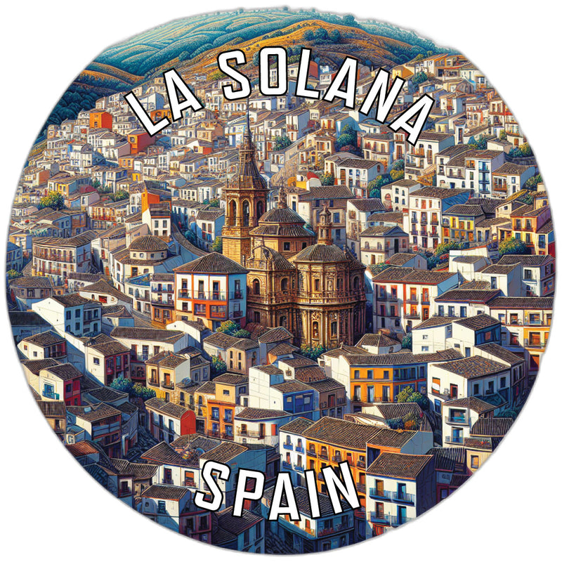 La Solana Spain Souvenir Die Cut Flat Magnet 4-Inch