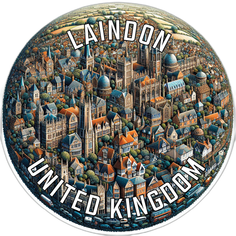Laindon United Kingdom Souvenir Die Cut Flat Magnet 6-Inch
