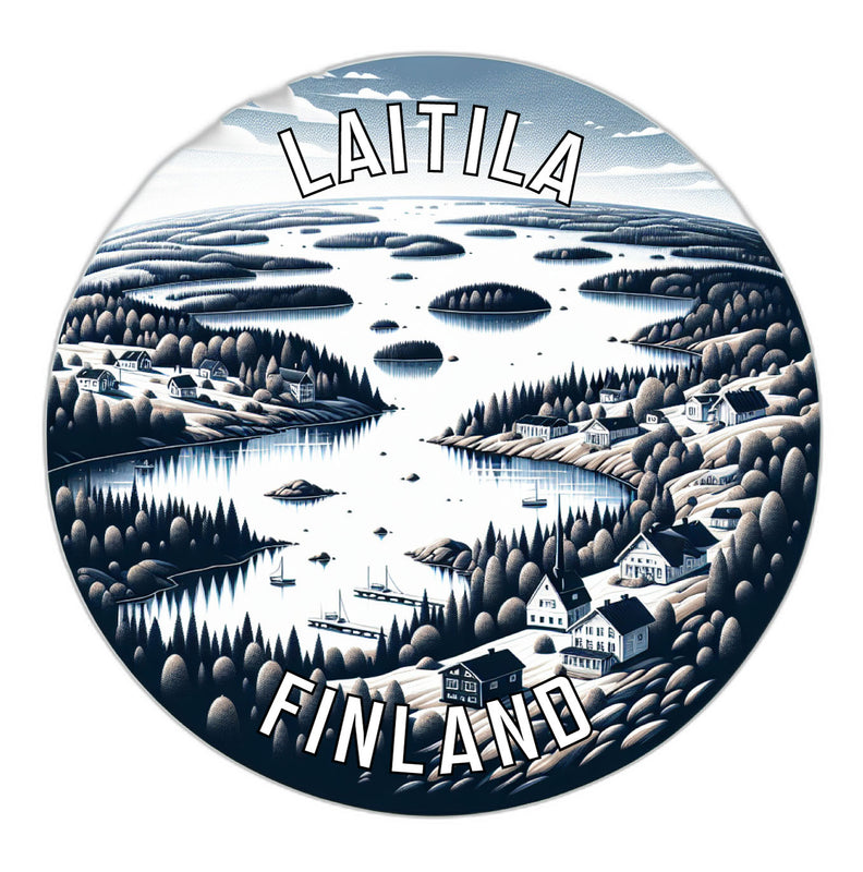 Laitila Finland Souvenir Die Cut Flat Magnet 4-Inch