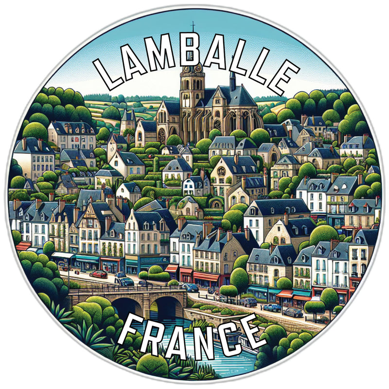 Lamballe France Souvenir Die Cut Flat Magnet 2-Inch