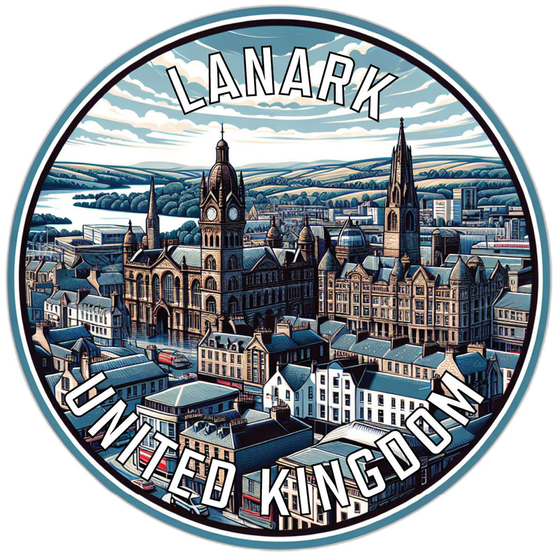 Lanark United Kingdom Souvenir Die Cut Flat Magnet 4-Inch
