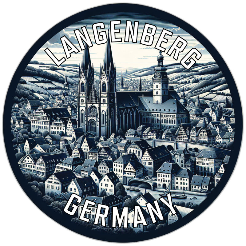 Langenberg Germany Souvenir Die Cut Flat Magnet 2-Inch