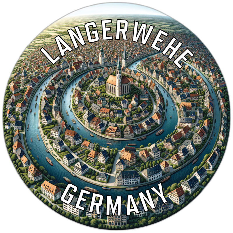Langerwehe Germany Souvenir Die Cut Flat Magnet 2-Inch