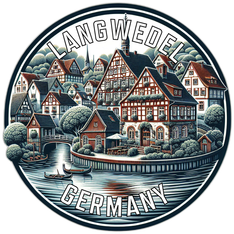 Langwedel Germany Souvenir Die Cut Flat Magnet 3-Inch