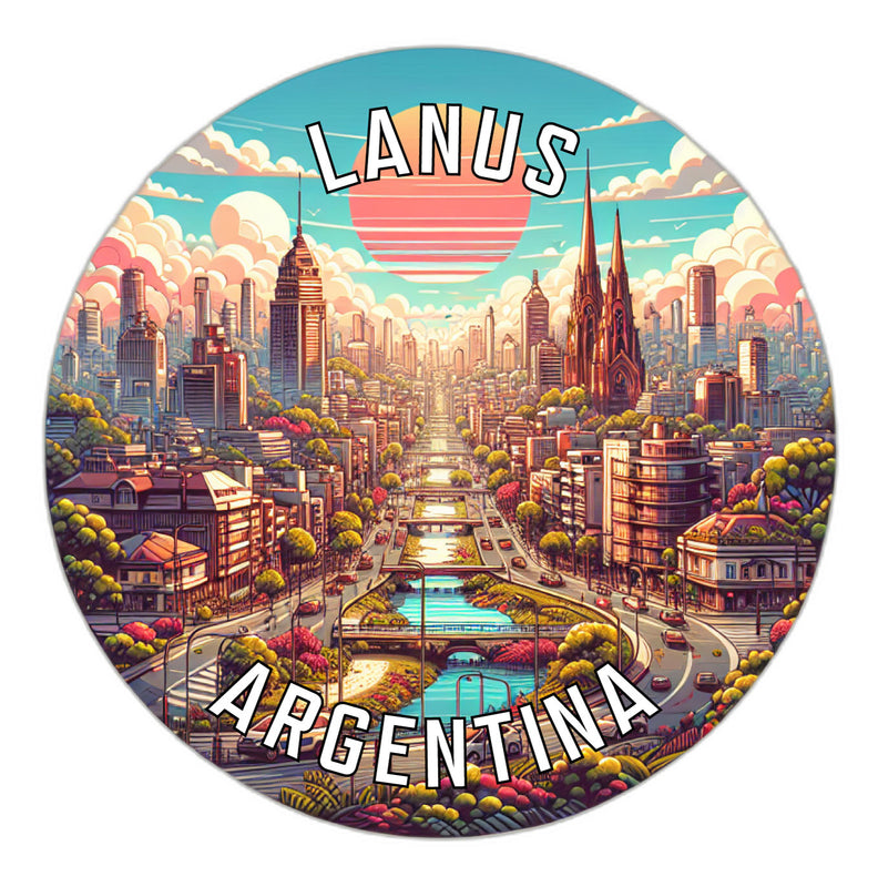 Lanus Argentina Souvenir Die Cut Flat Magnet 2-Inch