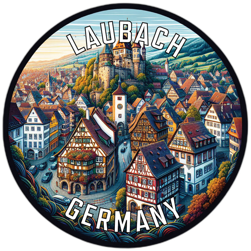 Laubach Germany Souvenir Die Cut Flat Magnet 2-Inch
