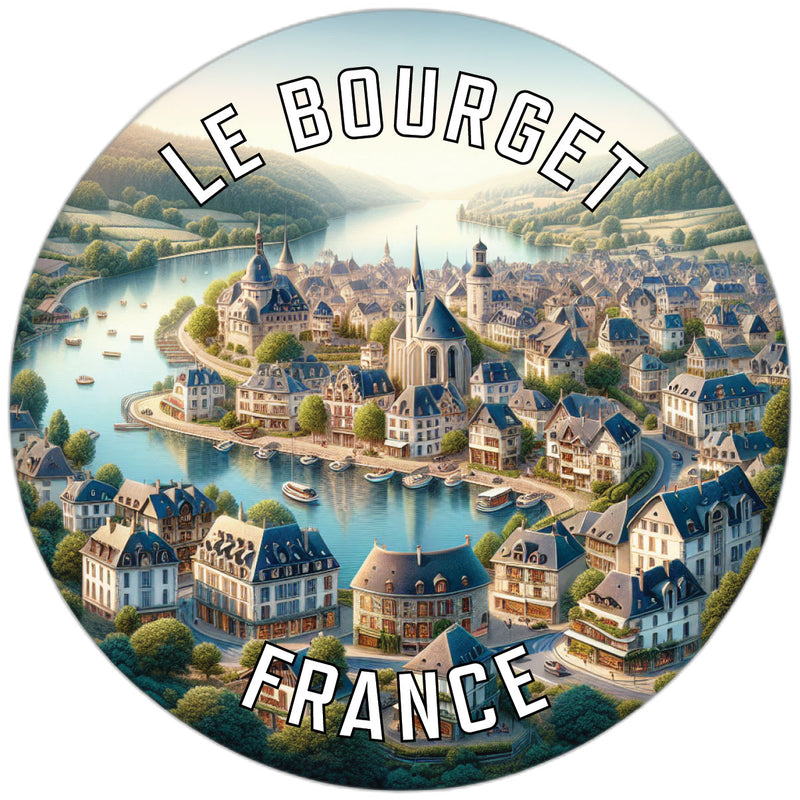 Le Bourget France Souvenir Die Cut Flat Magnet 6-Inch