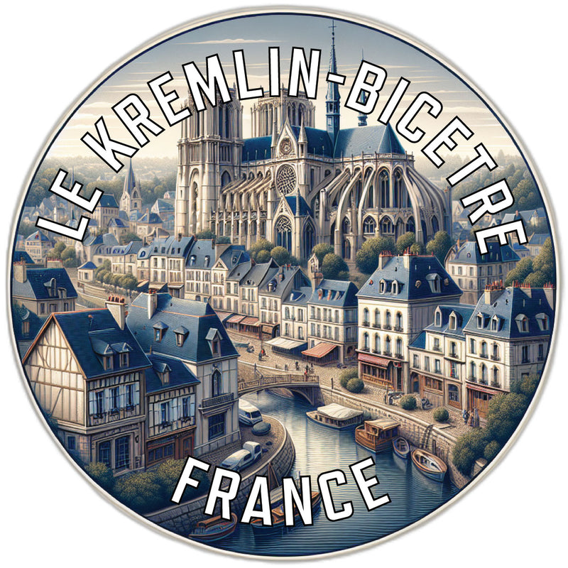 Le Kremlin Bicetre France Souvenir Die Cut Flat Magnet 2-Inch