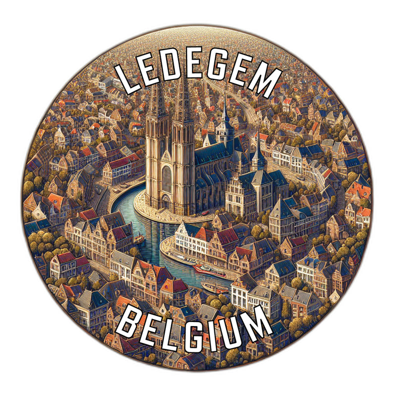 Ledegem Belgium Souvenir Vinyl Decal Sticker 6-Inch