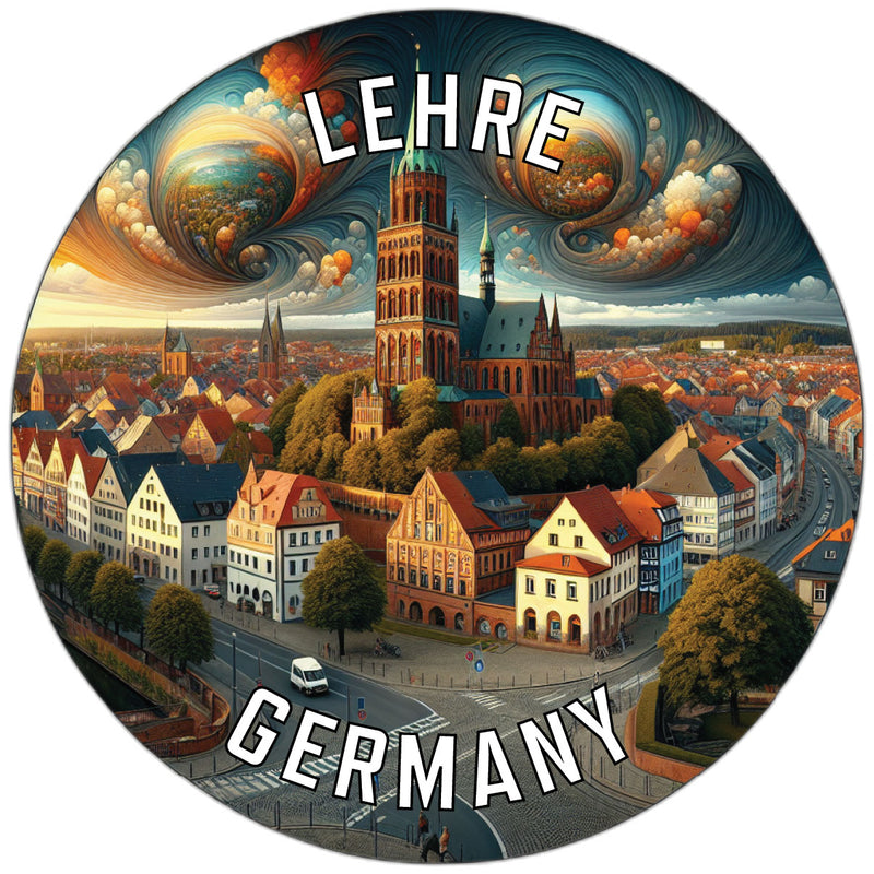 Lehre Germany Souvenir Die Cut Flat Magnet 2-Inch