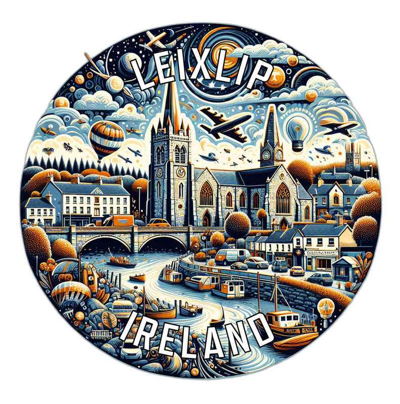 Leixlip Ireland Souvenir Vinyl Decal Sticker 2-Inch
