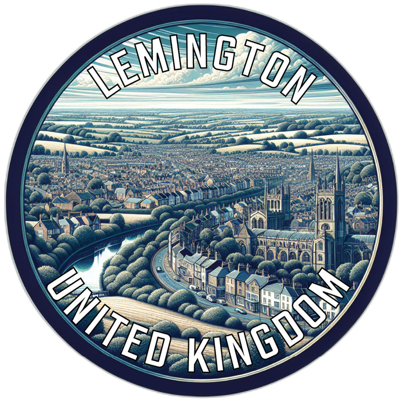 Lemington United Kingdom Souvenir Die Cut Flat Magnet 2-Inch