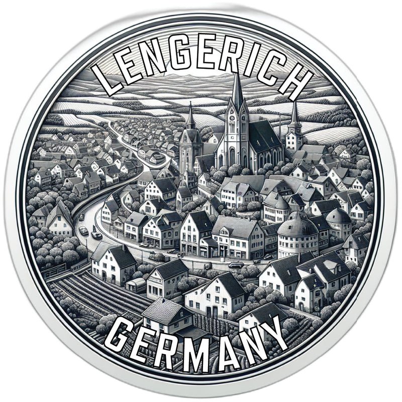Lengerich Germany Souvenir Die Cut Flat Magnet 2-Inch