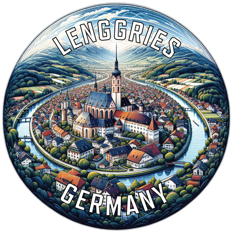Lenggries Germany Souvenir Die Cut Flat Magnet 2-Inch