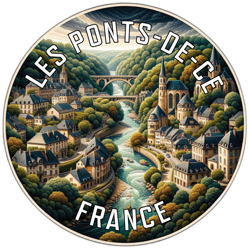 Les Ponts de Ce France Souvenir Die Cut Flat Magnet 2-Inch