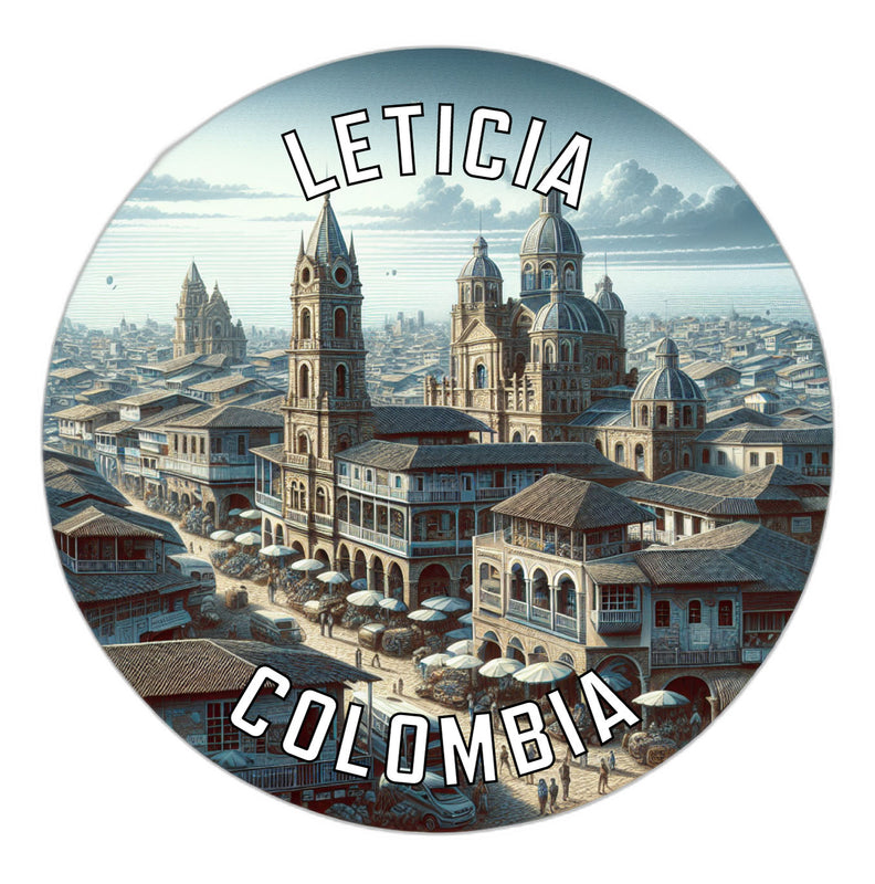 Leticia Colombia Souvenir Die Cut Flat Magnet 6-Inch