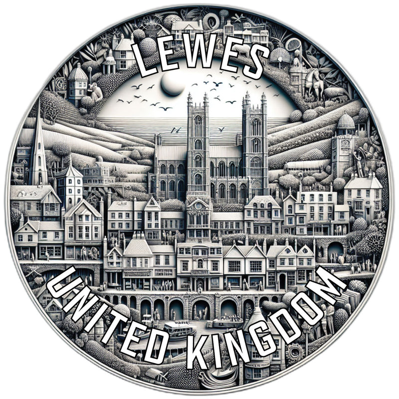 Lewes United Kingdom Souvenir Vinyl Decal Sticker 6-Inch