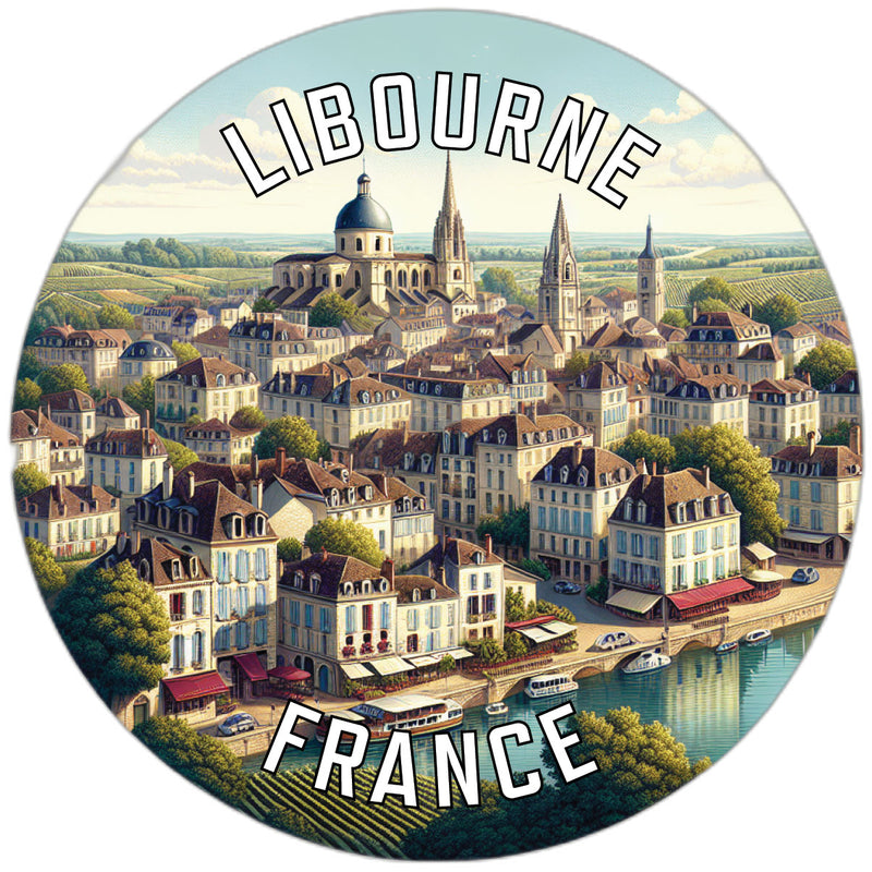 Libourne France Souvenir Vinyl Decal Sticker 2-Inch