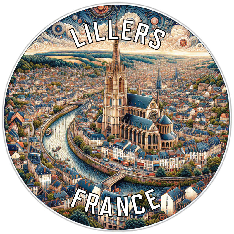 Lillers France Souvenir Vinyl Decal Sticker 2-Inch