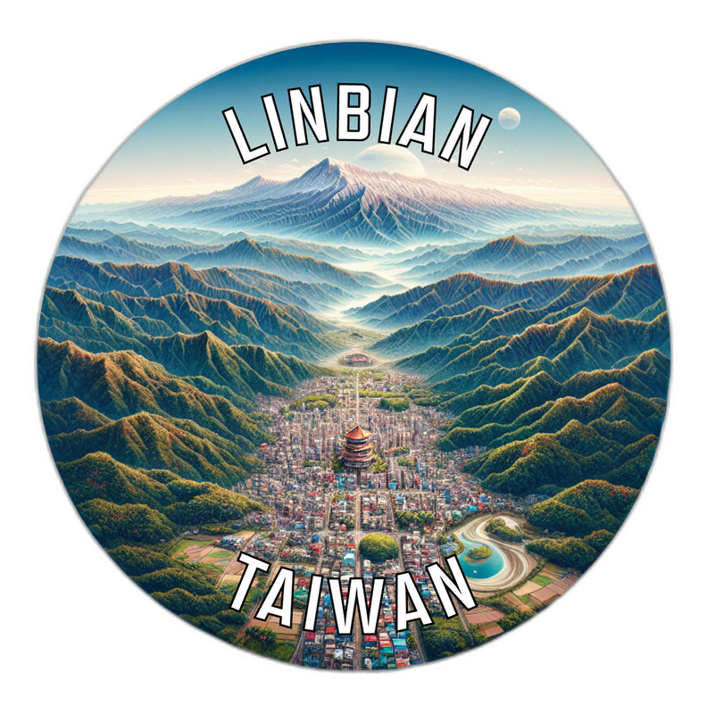 Linbian Taiwan Souvenir Vinyl Decal Sticker 2-Inch