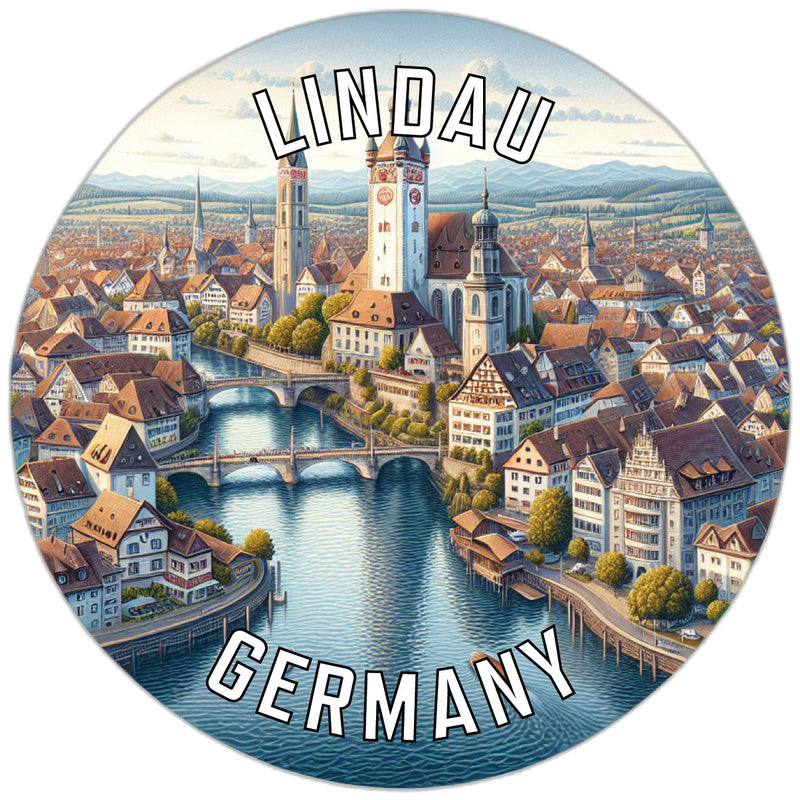 Lindau Germany Souvenir Vinyl Decal Sticker 3-Inch