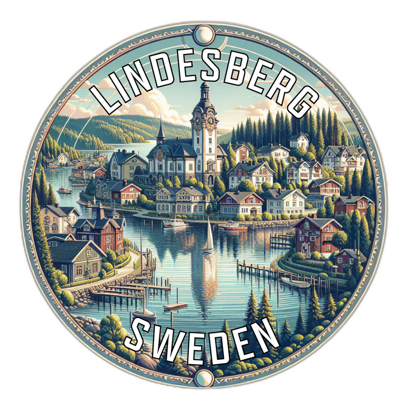 Lindesberg Sweden Souvenir Die Cut Flat Magnet 6-Inch
