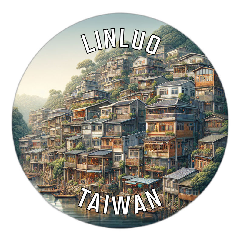 Linluo Taiwan Souvenir Die Cut Flat Magnet 2-Inch