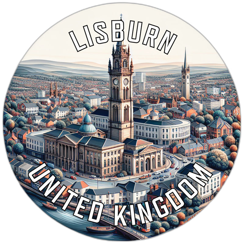 Lisburn United Kingdom Souvenir Vinyl Decal Sticker 2-Inch