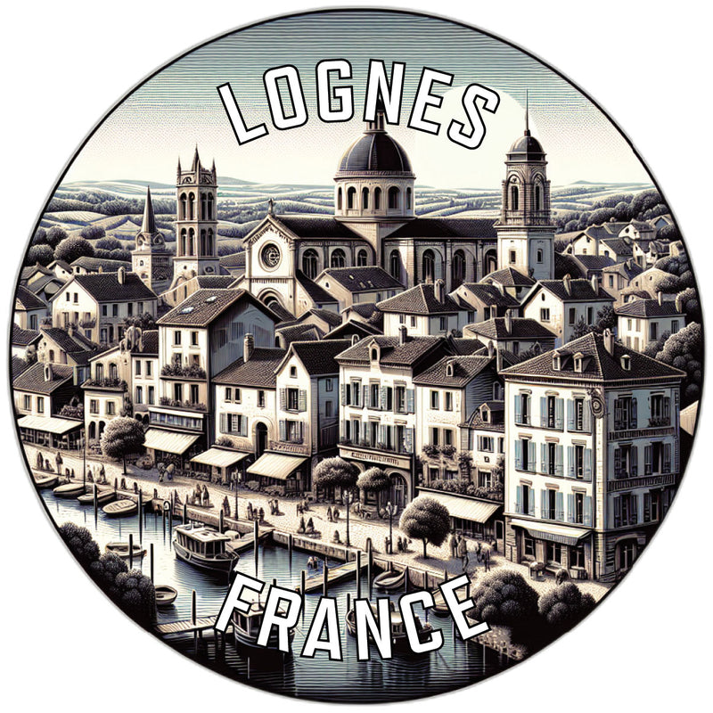 Lognes France Souvenir Vinyl Decal Sticker 6-Inch