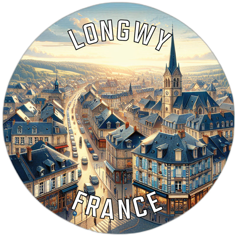 Longwy France Souvenir Vinyl Decal Sticker 6-Inch