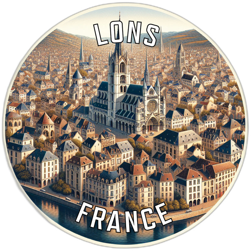 Lons France Souvenir Vinyl Decal Sticker 6-Inch