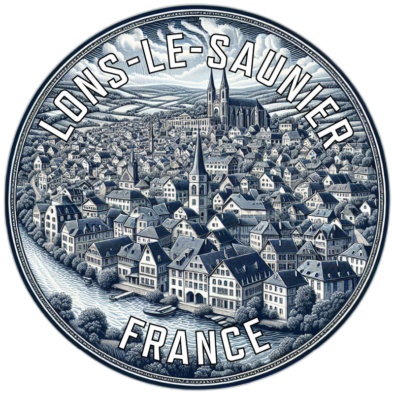 Lons le Saunier France Souvenir Vinyl Decal Sticker 2-Inch
