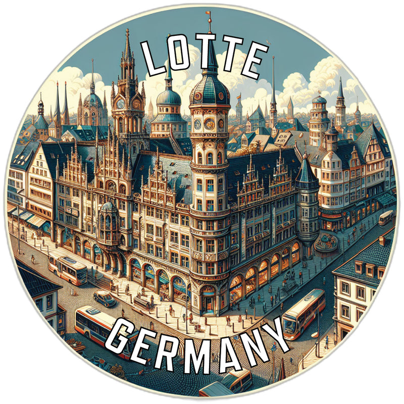 Lotte Germany Souvenir Vinyl Decal Sticker 2-Inch